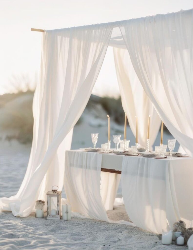 Kleine Hochzeit am Strand Ostsee. Hochzeitsplanung Nadja Jarzebski